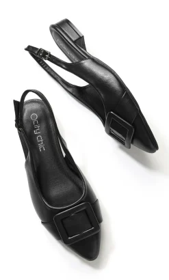 WIDE FIT Elise Slingback Flat - black
