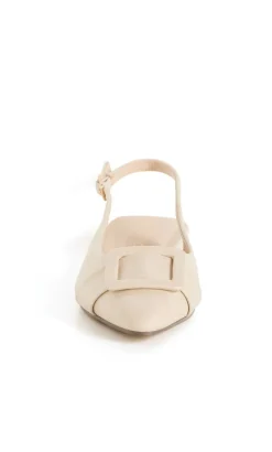 WIDE FIT Elise Slingback Flat - beige