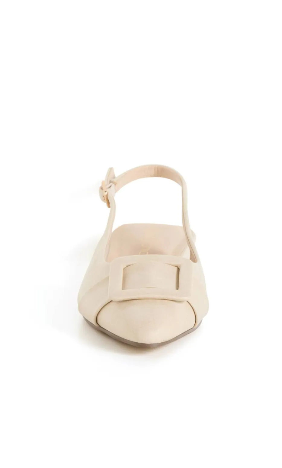 WIDE FIT Elise Slingback Flat - beige