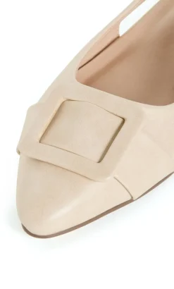 WIDE FIT Elise Slingback Flat - beige