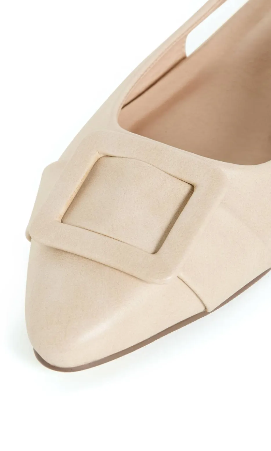 WIDE FIT Elise Slingback Flat - beige