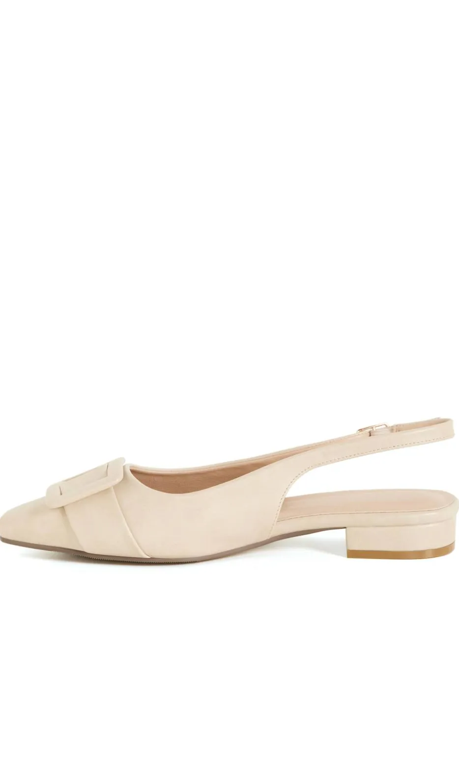 WIDE FIT Elise Slingback Flat - beige