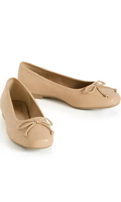WIDE FIT Ella Ballet Flat - almond