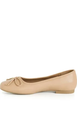 WIDE FIT Ella Ballet Flat - almond