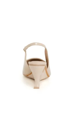WIDE FIT Ella Slingback Wedge - nude
