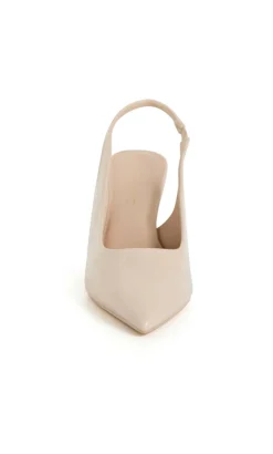 WIDE FIT Ella Slingback Wedge - nude