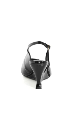 WIDE FIT Elle Slingback Wedge - black