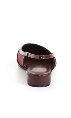 WIDE FIT Elsie Slingback Flat - merlot