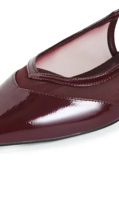 WIDE FIT Elsie Slingback Flat - merlot