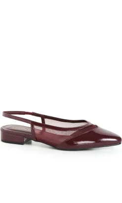 WIDE FIT Elsie Slingback Flat - merlot