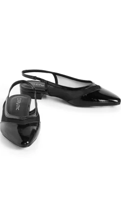 WIDE FIT Elsie Slingback Flat - black