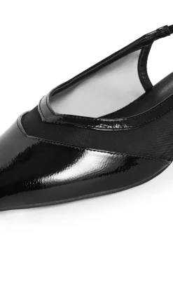 WIDE FIT Elsie Slingback Flat - black