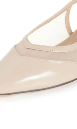 WIDE FIT Elsie Slingback Flat - beige