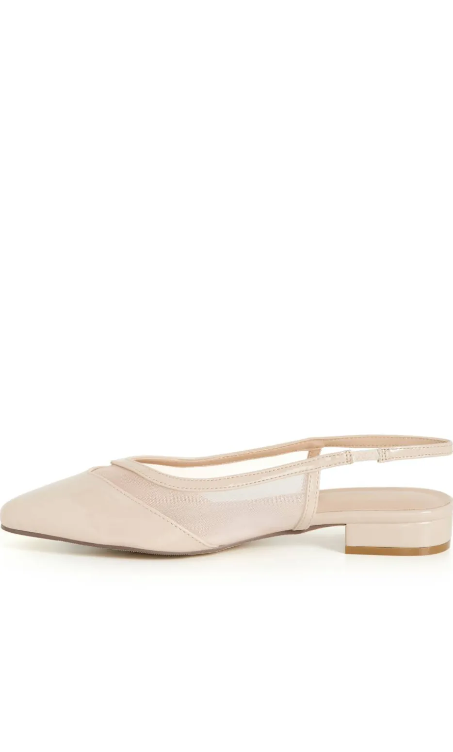WIDE FIT Elsie Slingback Flat - beige