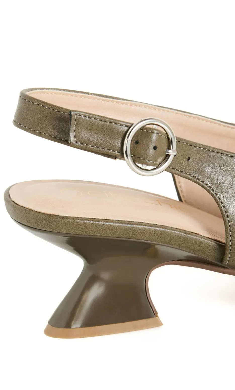 WIDE FIT Eve Slingback Heel - khaki
