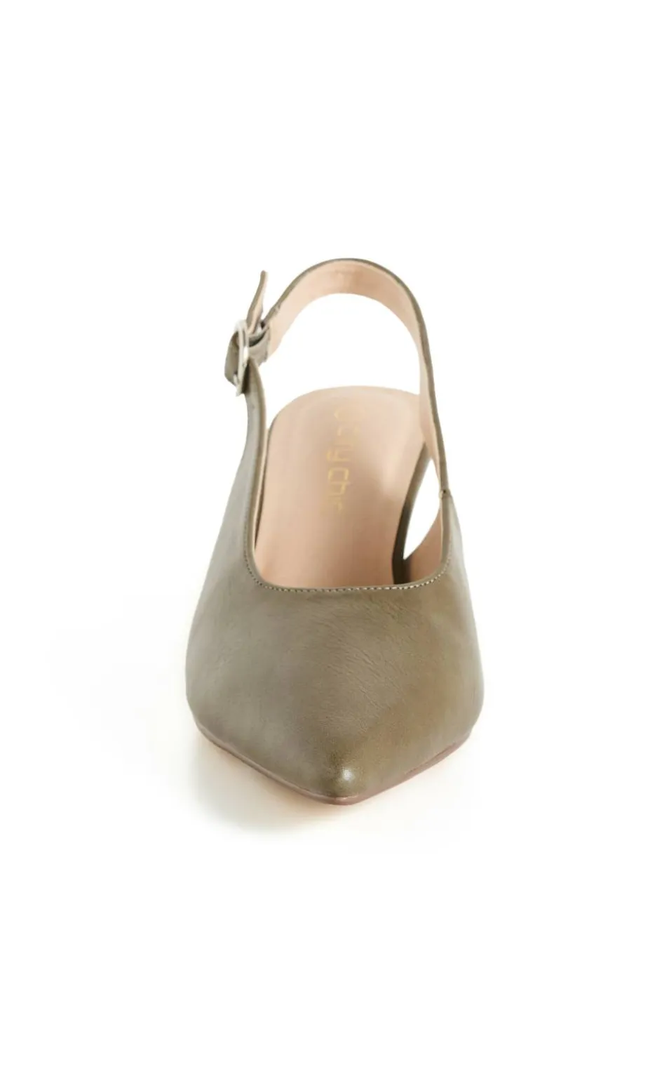WIDE FIT Eve Slingback Heel - khaki