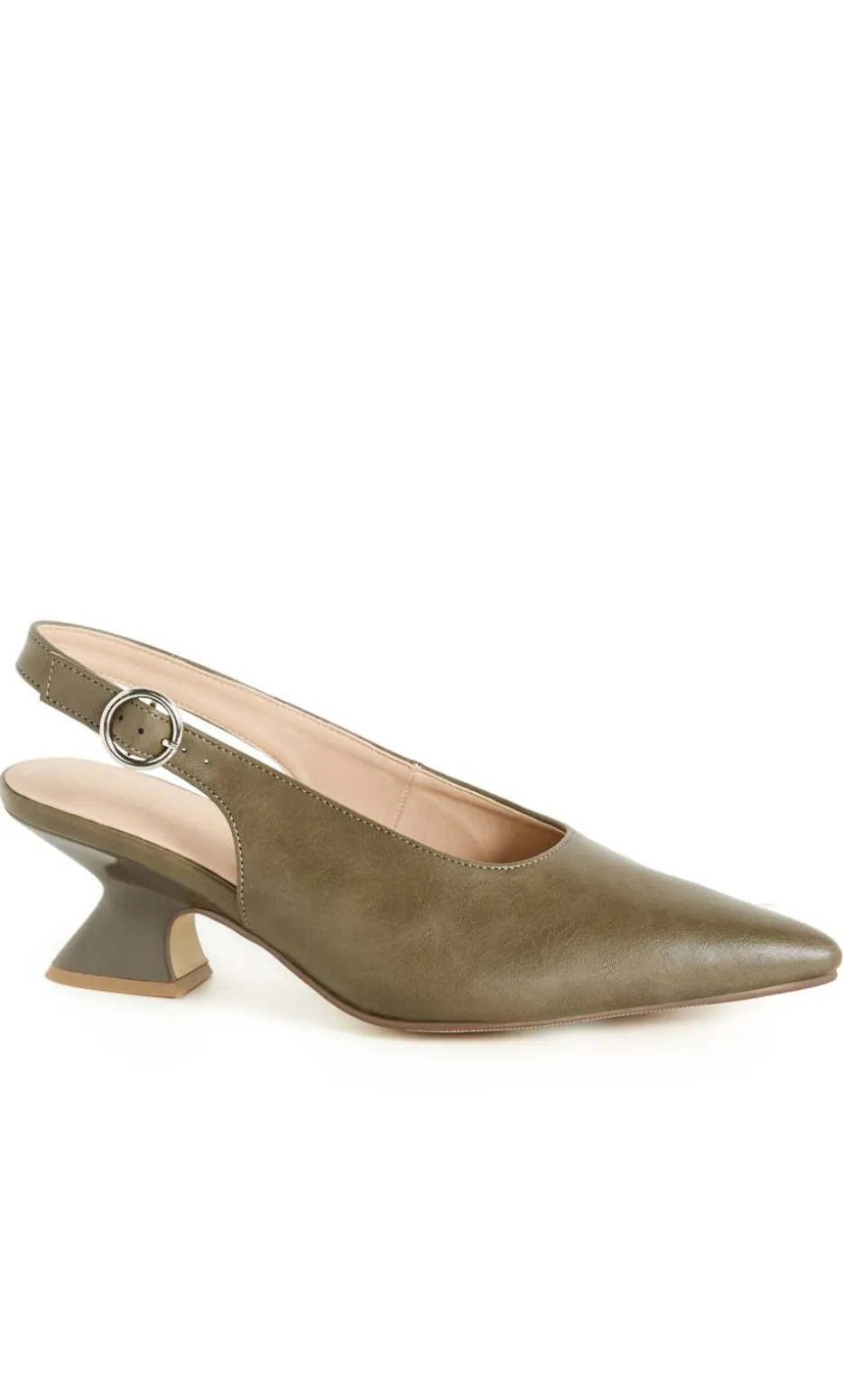WIDE FIT Eve Slingback Heel - khaki