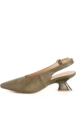 WIDE FIT Eve Slingback Heel - khaki