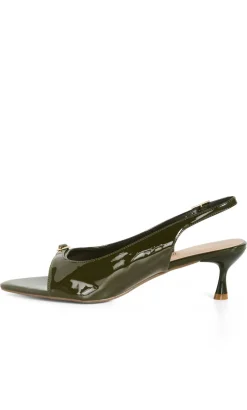 WIDE FIT Eve Slingback Heel - olive