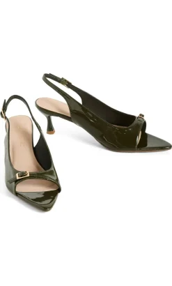 WIDE FIT Eve Slingback Heel - olive