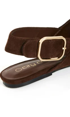WIDE FIT Gianna Slingback Flat - espresso
