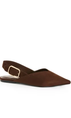 WIDE FIT Gianna Slingback Flat - espresso