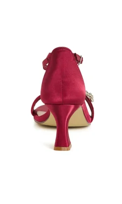 WIDE FIT Glamour Heel - ruby