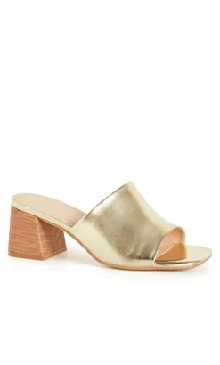 WIDE FIT Hazel Heel - gold