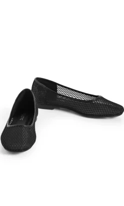 WIDE FIT Indi Mesh Ballet Flat - black