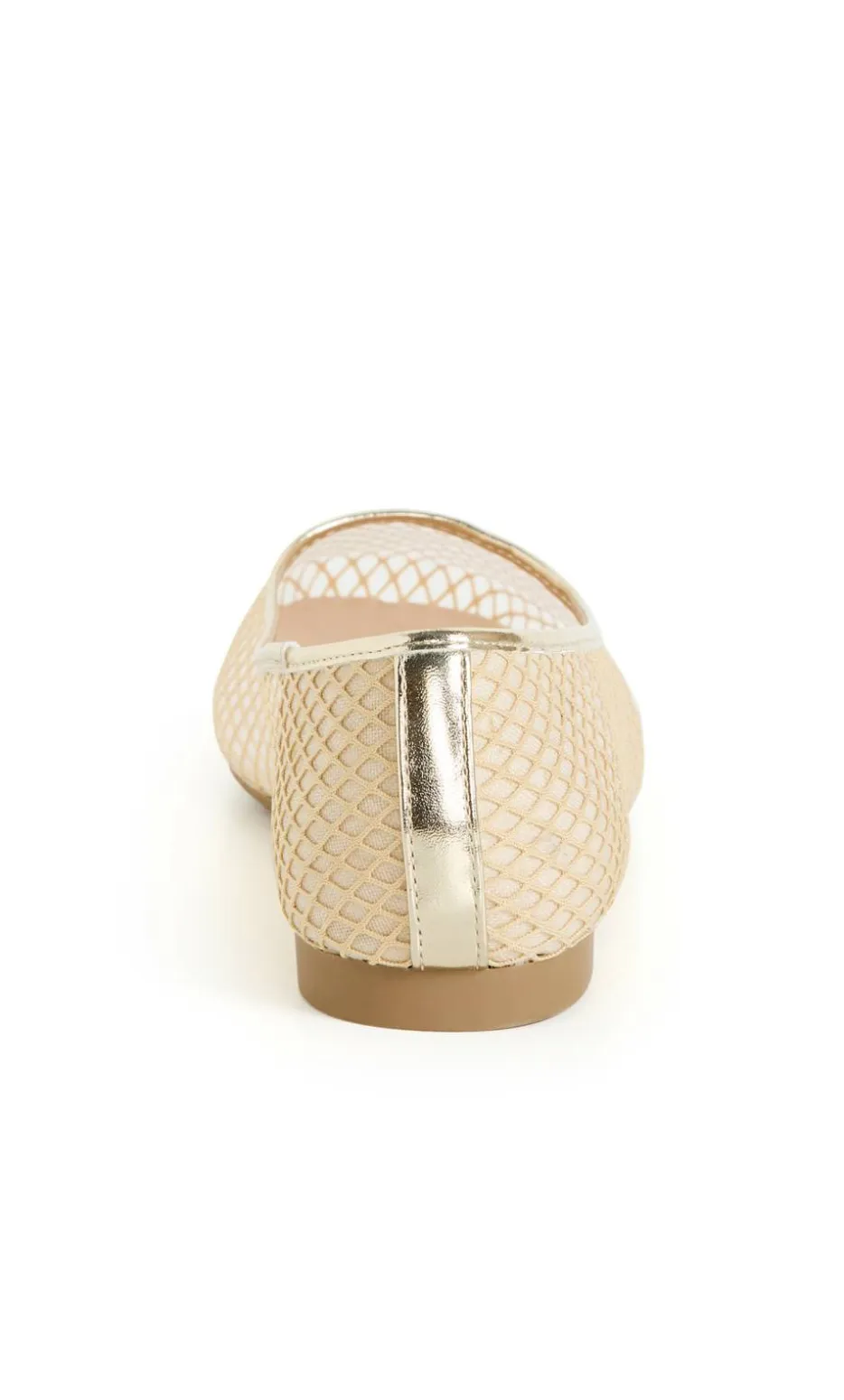 WIDE FIT Indi Mesh Ballet Flat - gold