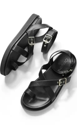 WIDE FIT Ivy Sandal - black