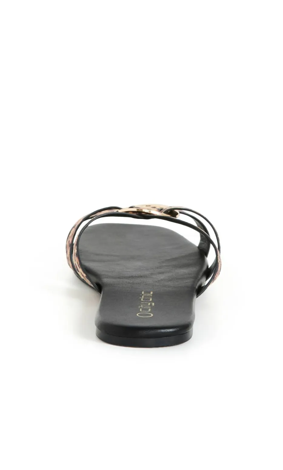 WIDE FIT Jacey Leopard Print Slide - stone
