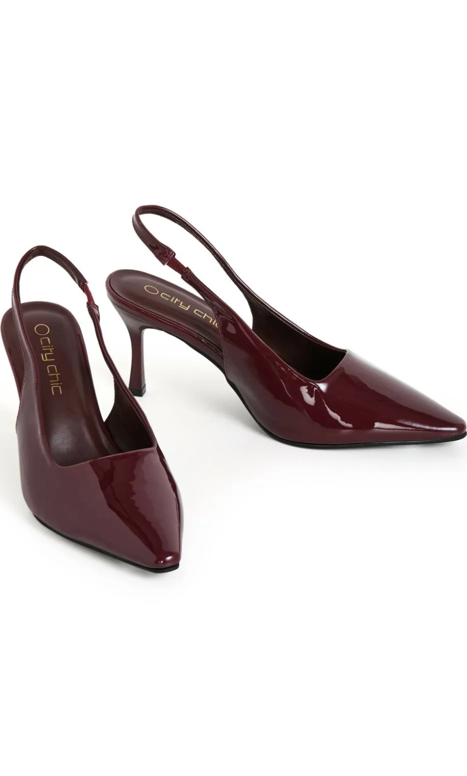 WIDE FIT Jada Slingback Heel - dark cherry