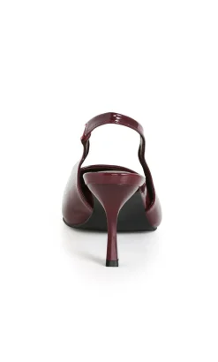 WIDE FIT Jada Slingback Heel - dark cherry