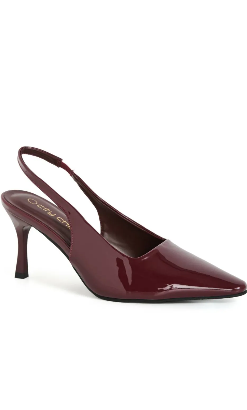 WIDE FIT Jada Slingback Heel - dark cherry