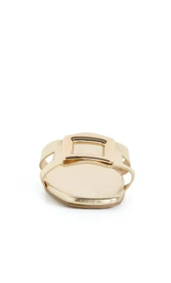 WIDE FIT Jada Square Detail Slide - gold