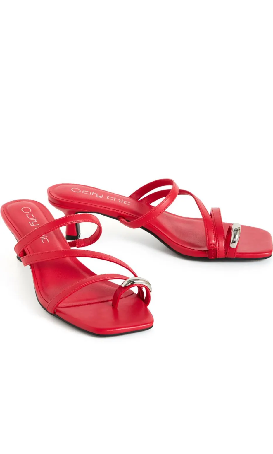 WIDE FIT Jasmine Heel - red