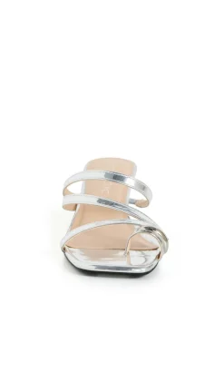 WIDE FIT Jasmine Heel - silver