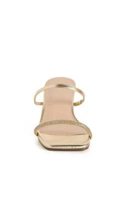 WIDE FIT Keira Kitten Heel - gold