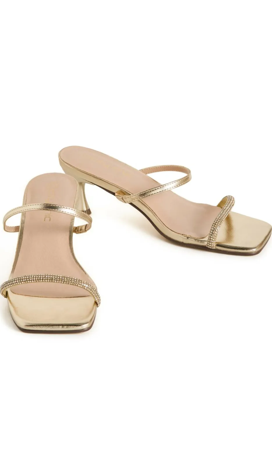 WIDE FIT Keira Kitten Heel - gold