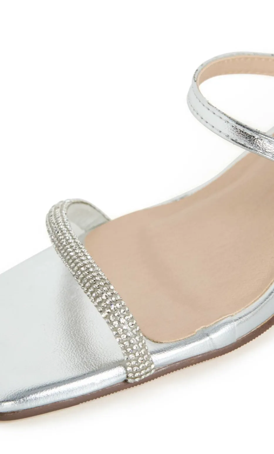 WIDE FIT Keira Kitten Heel - silver