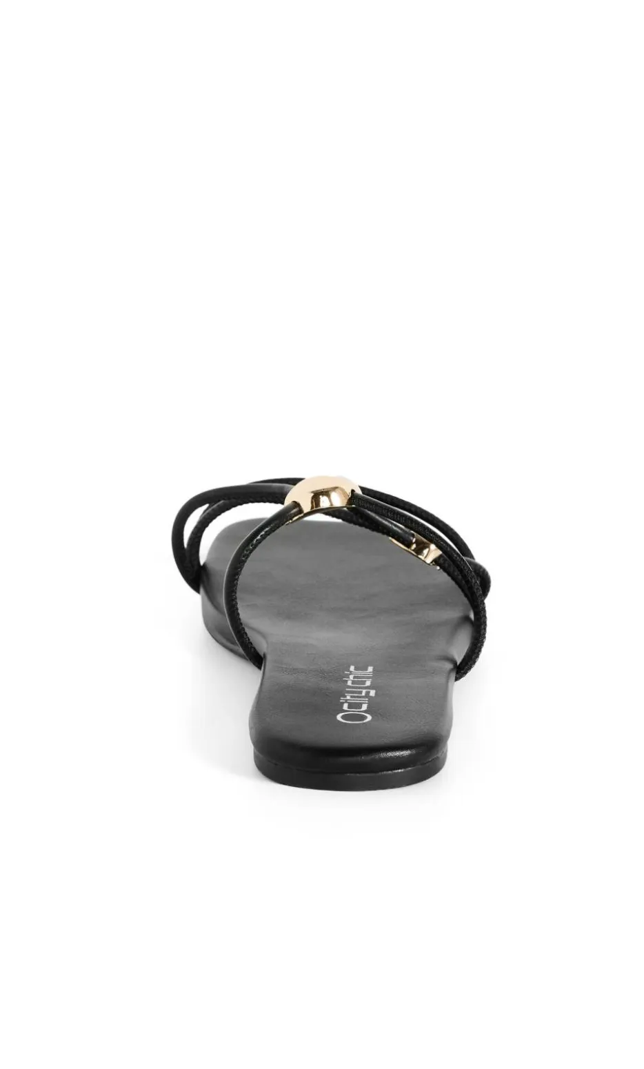 WIDE FIT Kiana Cross Hatch Slide - black