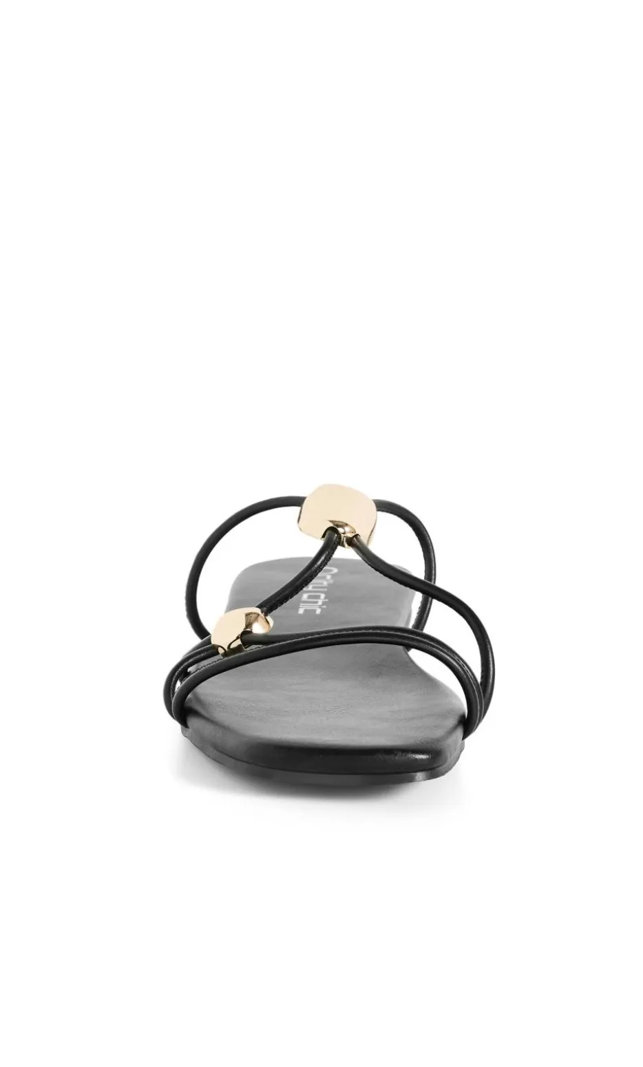 WIDE FIT Kiana Cross Hatch Slide - black