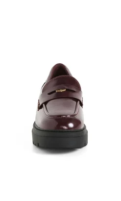 WIDE FIT Leia Platform Loafer - oxblood