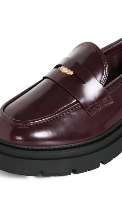 WIDE FIT Leia Platform Loafer - oxblood