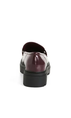 WIDE FIT Leia Platform Loafer - oxblood