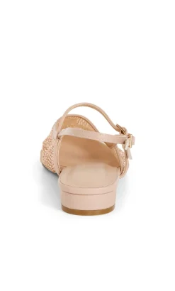 WIDE FIT Lily Bead Flat - nude