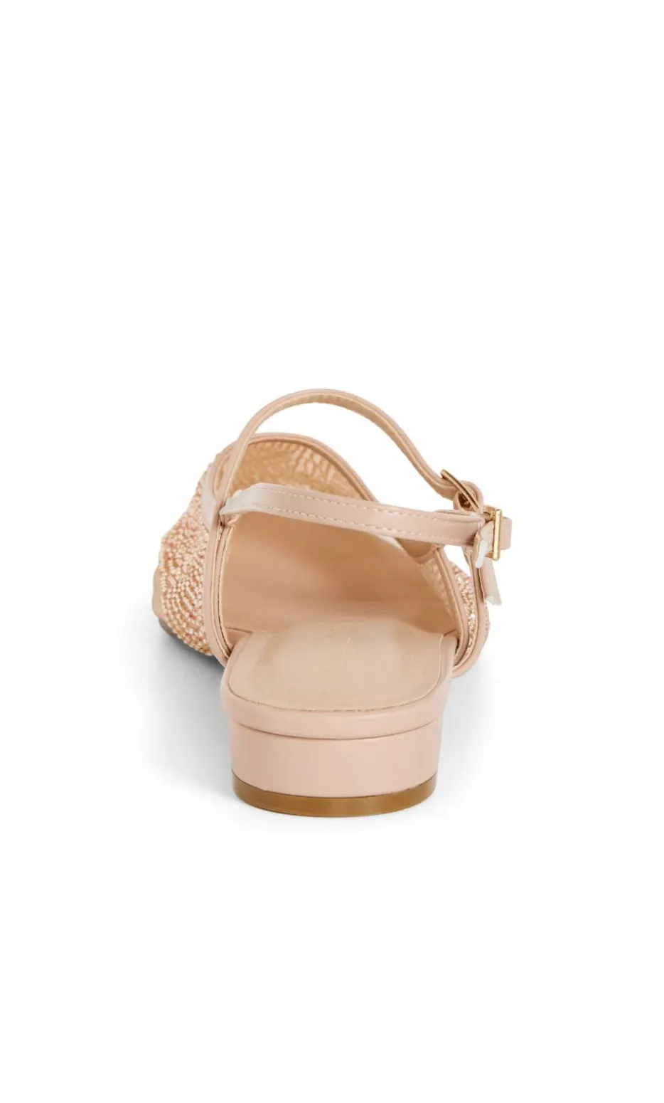 WIDE FIT Lily Bead Flat - nude