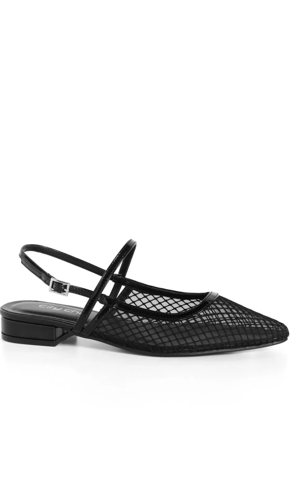 WIDE FIT Lily Mesh Flat - black