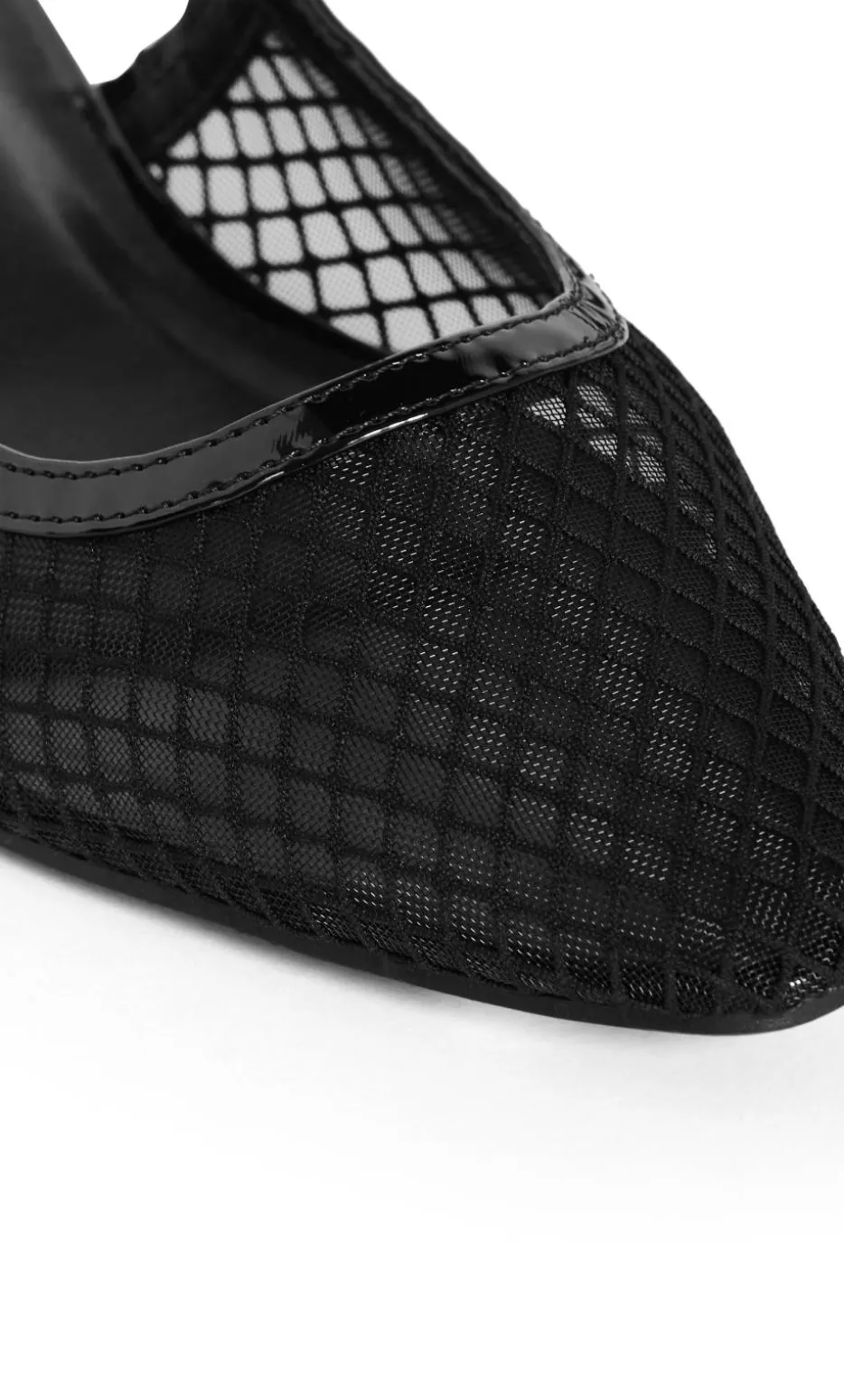 WIDE FIT Lily Mesh Flat - black